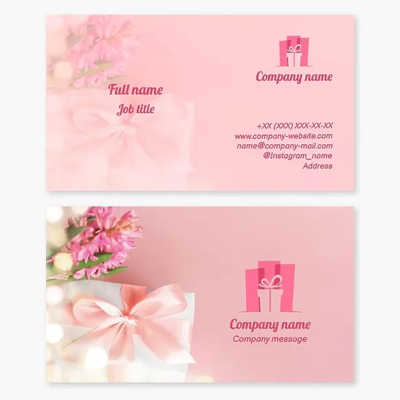 Business card template Gift wrapping, gift shop