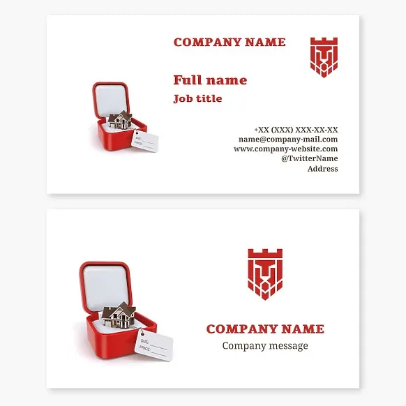Business card template Real estate