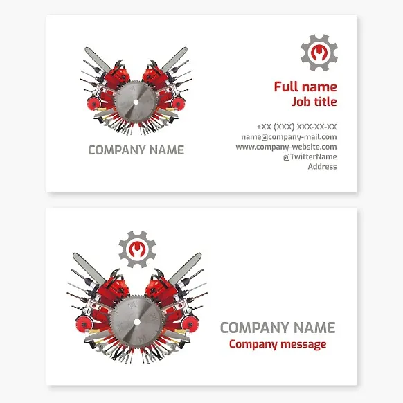 Business card template Construction and repair tools