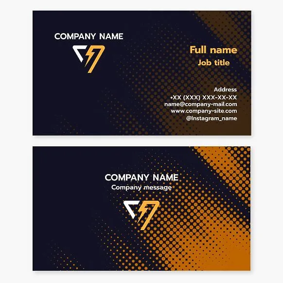 Business card template. Electrical equipment. Electrician.