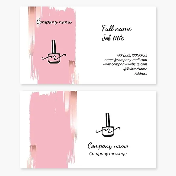 Nail Salon, Manicure Business Card