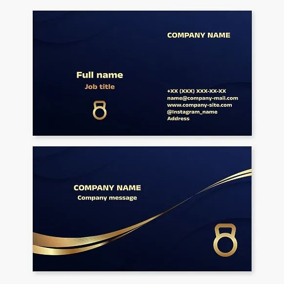 Business card template. Weight. Gym. Sport. Weightlifting.
