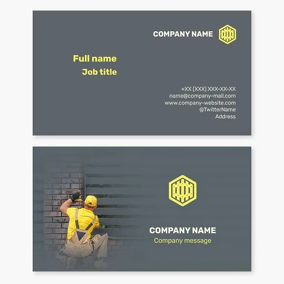 Business card template Fences, hedges