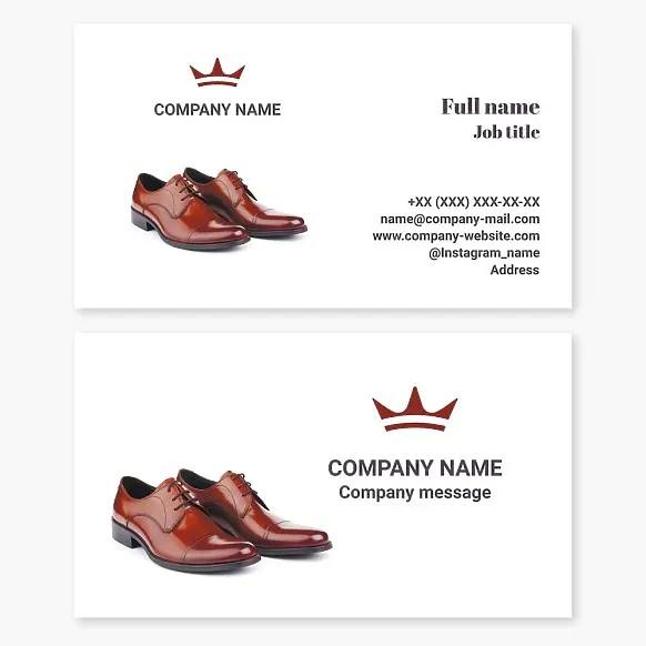 Men's Footwear Business Card