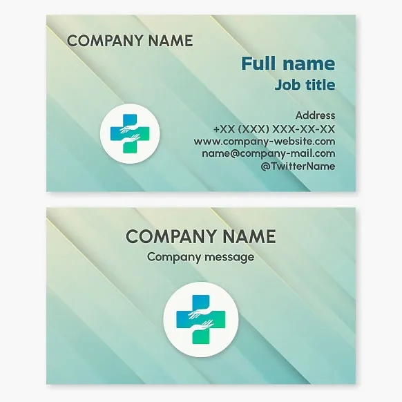 Medicine business card template