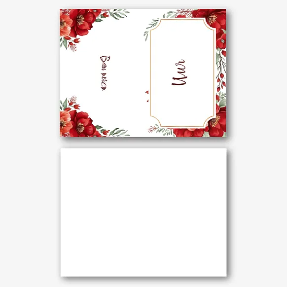 Шаблон двойной именной визитки 