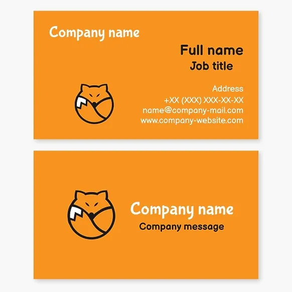 Fox business card template