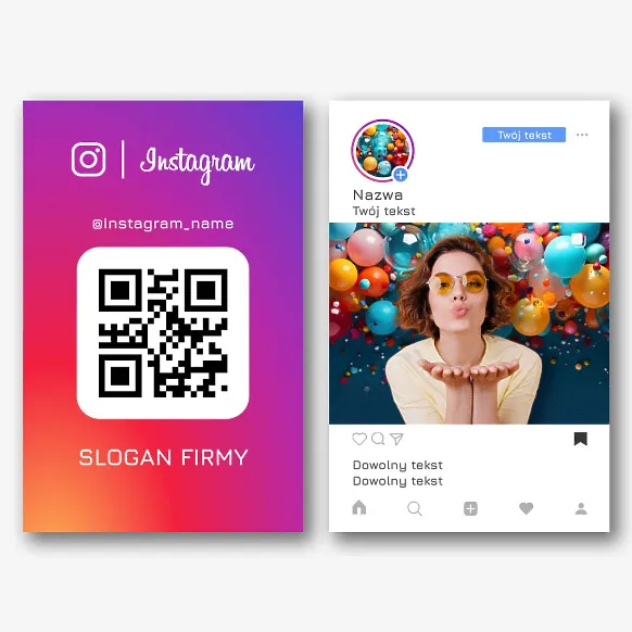 Szablon wizytówki profilu na Instagramie