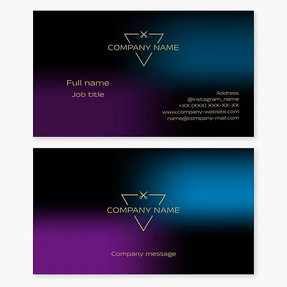 Barber Hair Stylist Business Card Template