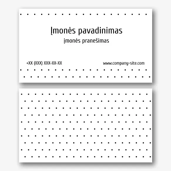Abstraktus vizitinės kortelės Šablonas su taškais