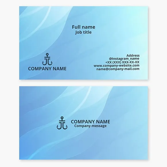 Business card template. Fishing. Letter T.