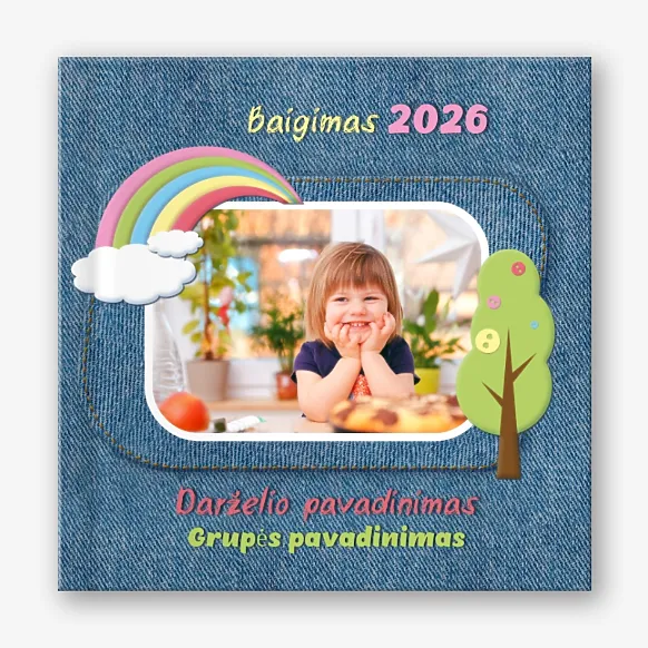 Vaikų darželio absolventų fotoknygos šablonas