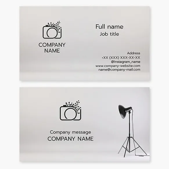 Business card template Photo studio