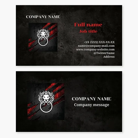 Business card template Real estate, security, Letter O