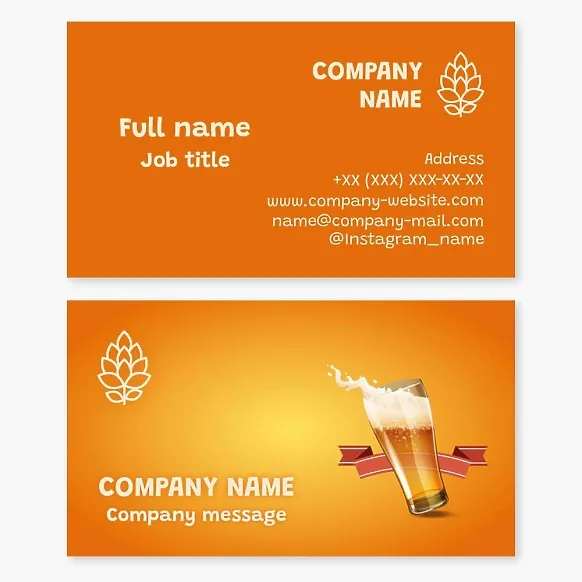 Business card template Beer