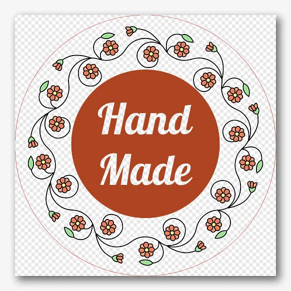 Label template for handicrafts