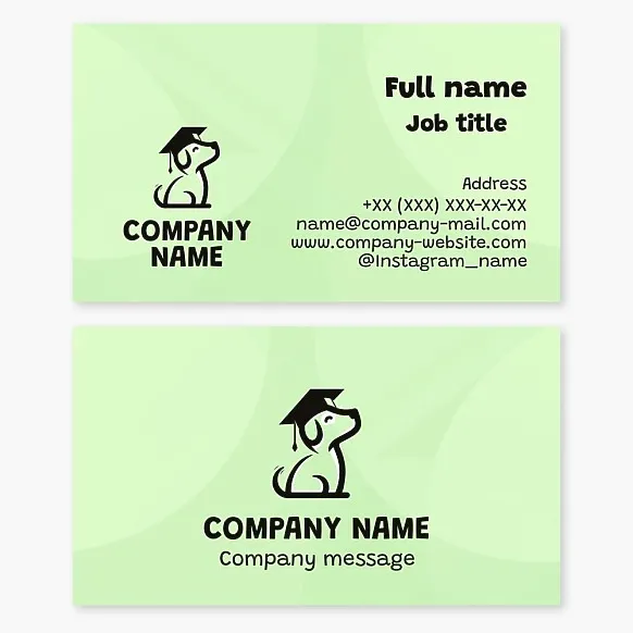 Business card template Children training, puppy training
