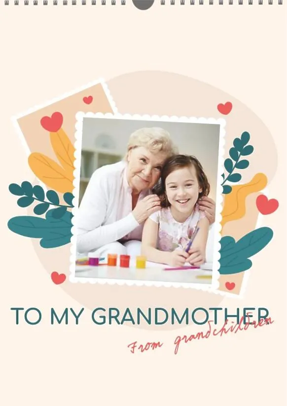 Calendar template for Grandma