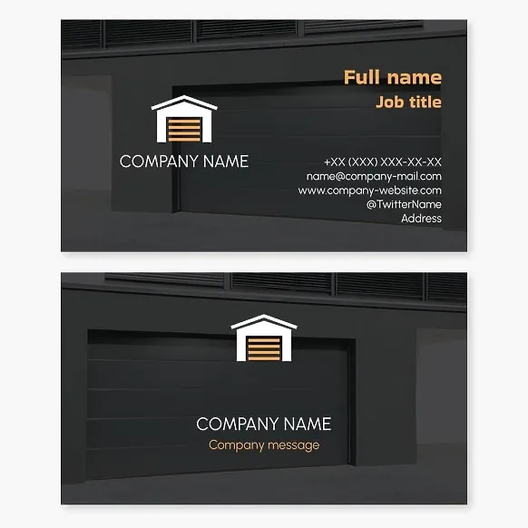 Business card template Garage doors