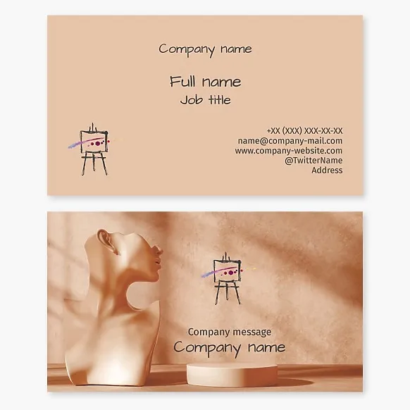 Business card template Fine art, Artist