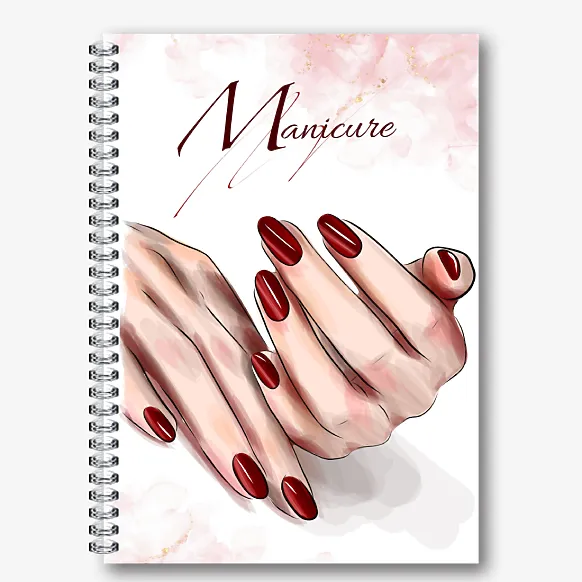 Manikiūro meistro bloknoto šablonas