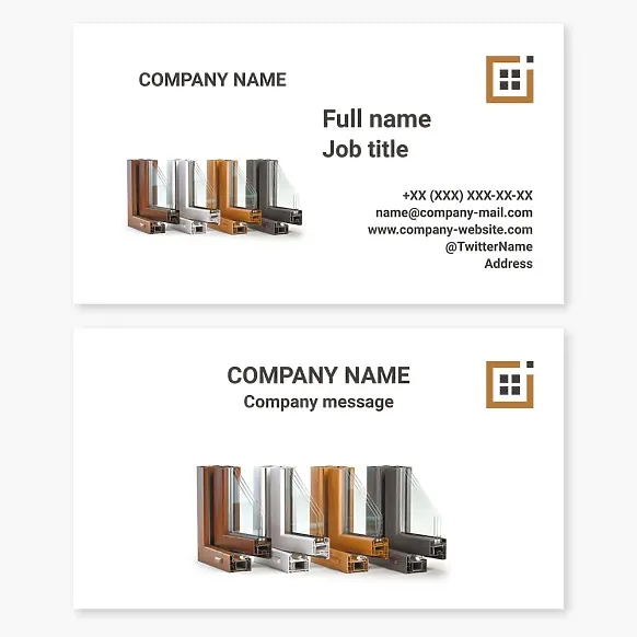 Business card template Metal-plastic windows