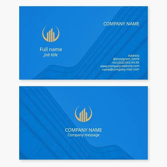 Business card template. Capital construction. Real estate. Real estate services.