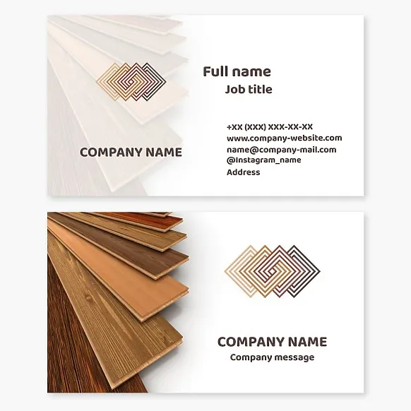 Business card template Laminate, flooring