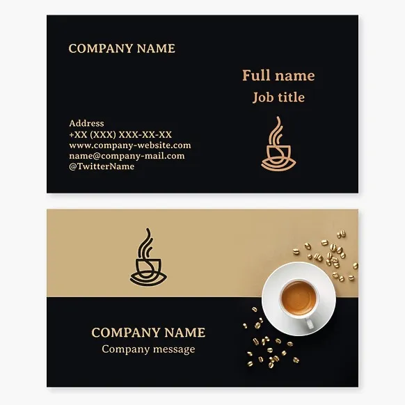 Business card template Coffee, cafe