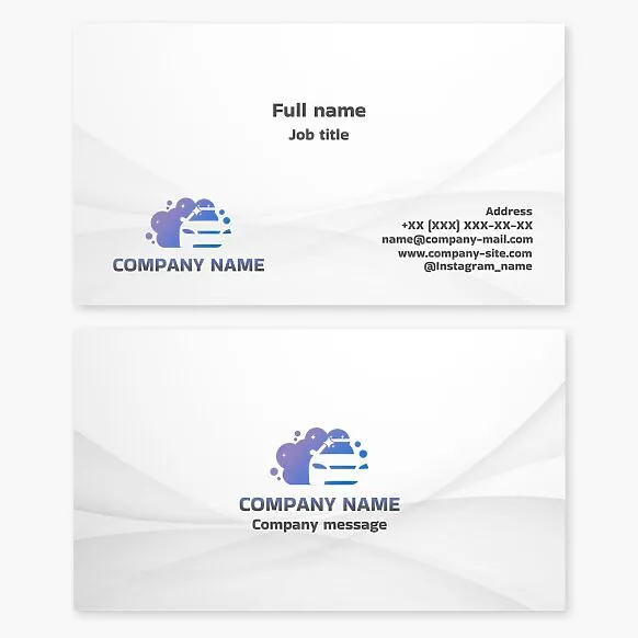 Business card template. Car wash.
