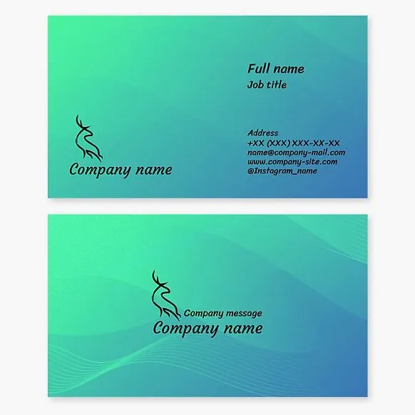 Business card template "Deer." Hunting grounds. Hunter, gamekeeper.