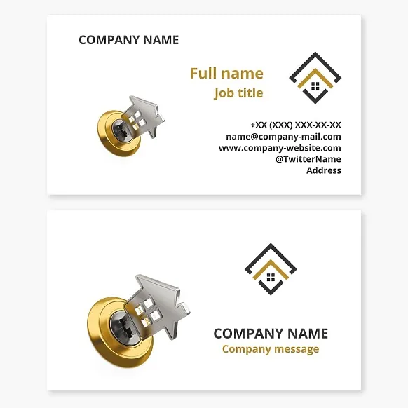 Business card template Real estate, rental housing