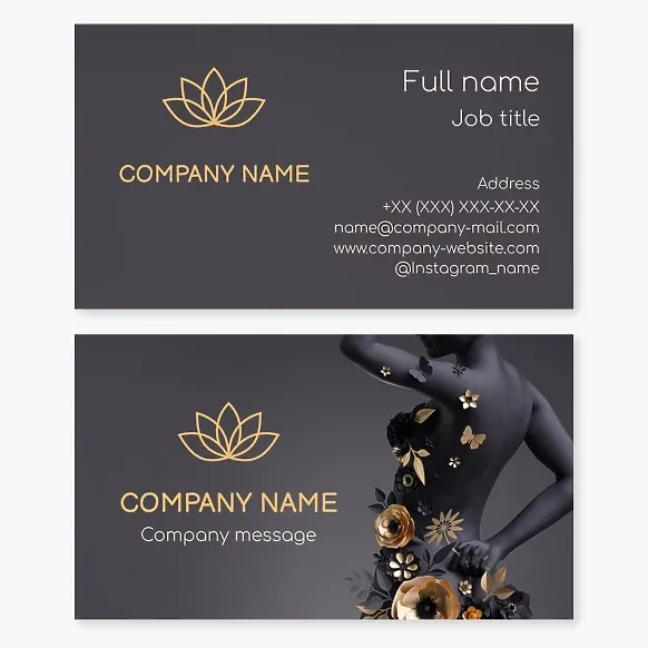 Business cards template Flower, women's clothing store