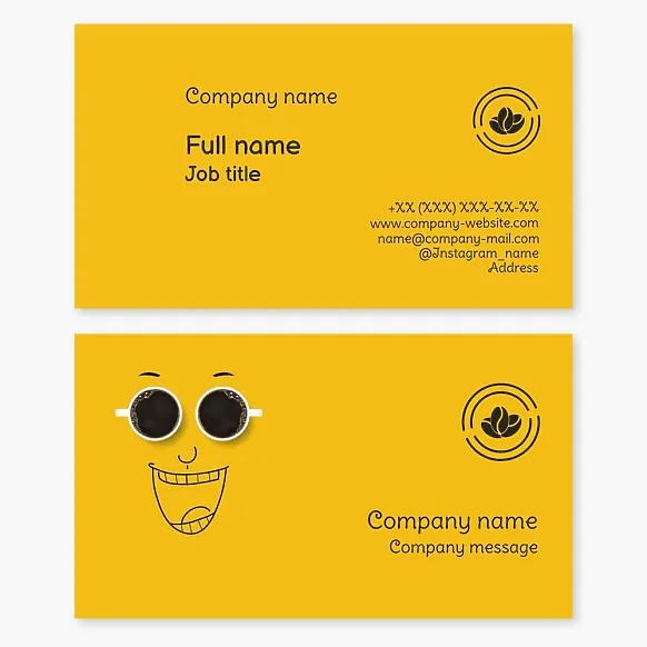 Business card template Cafe, coffee