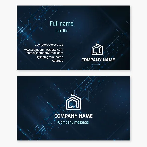 Business card template Electronics, electrical equipment and gadgets