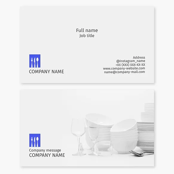 Catering and rental - Business card template.