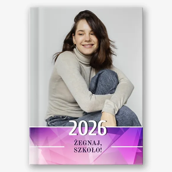Szablon książki ze zdjęciami z ukończenia szkoły średniej