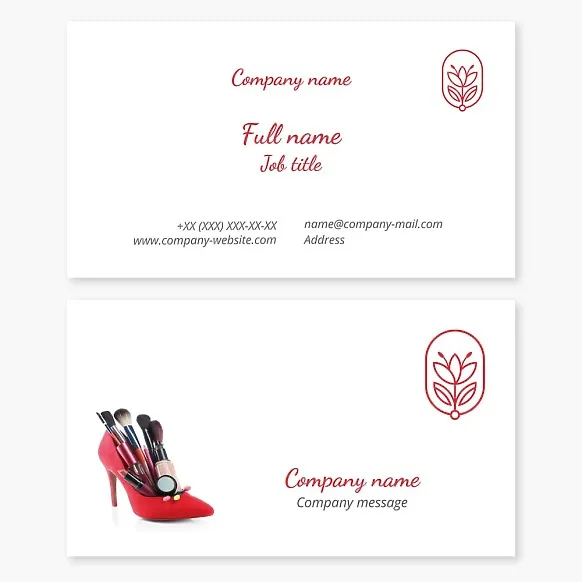 Business card template Cosmetics, makeup artist