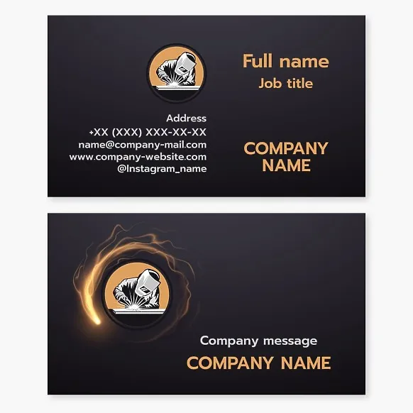 Business card template Welding services
