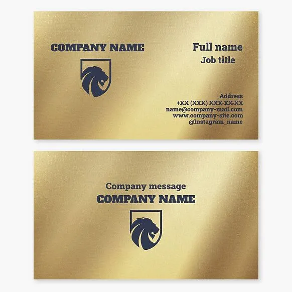 Business card template. Lion, Shield. Security company. Safety.