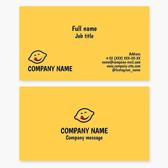 Delicious Happy Lemon Business Card Template