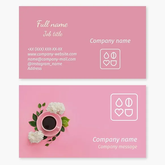 Business card template Cafe, coffee