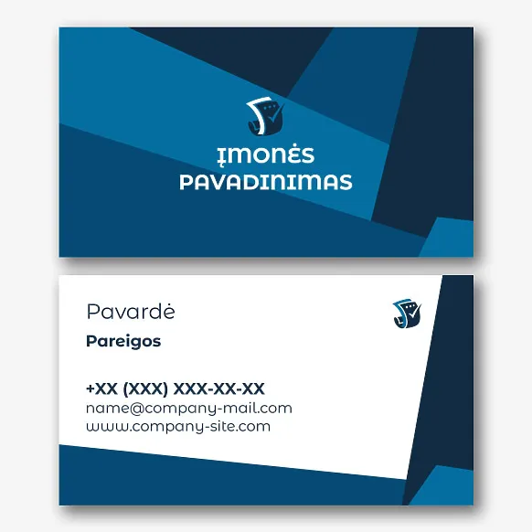 Auditoriaus vizitinės kortelės Šablonas