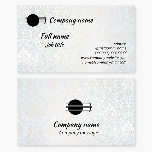 Guitar business card template
