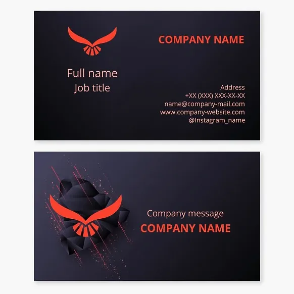 Eagle, Bird business card template