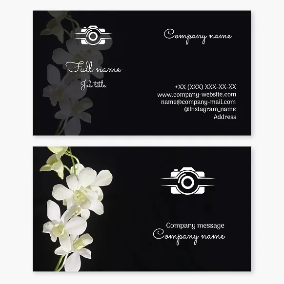 Business card template Camera, photographer