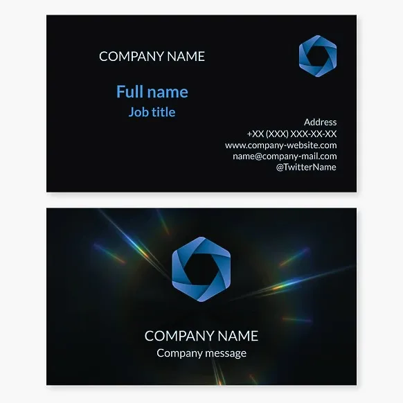 Business card template Photography