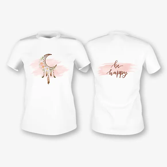 Be happy Printed T-shirt Template
