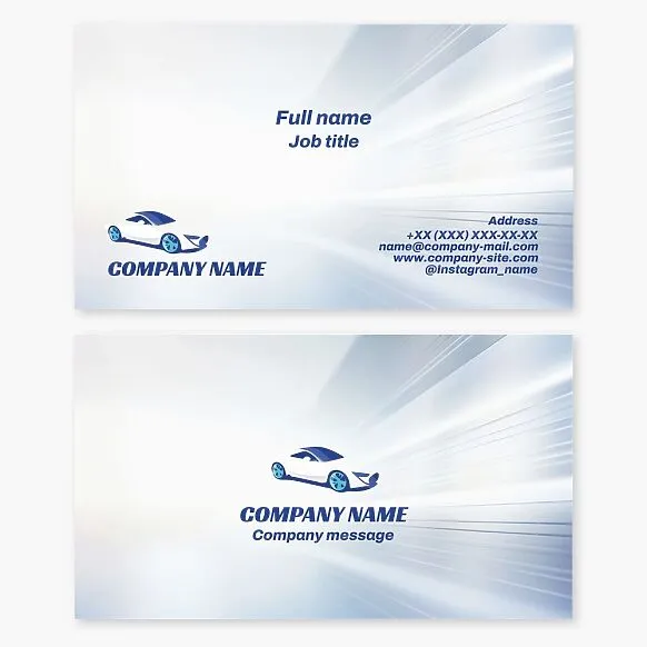 Business card template. Cars.