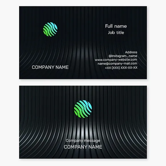 Abstract business card template. Sliced ​​circle. Parts of a whole. Marketing. A complete company. The road to heights. Asset growth.